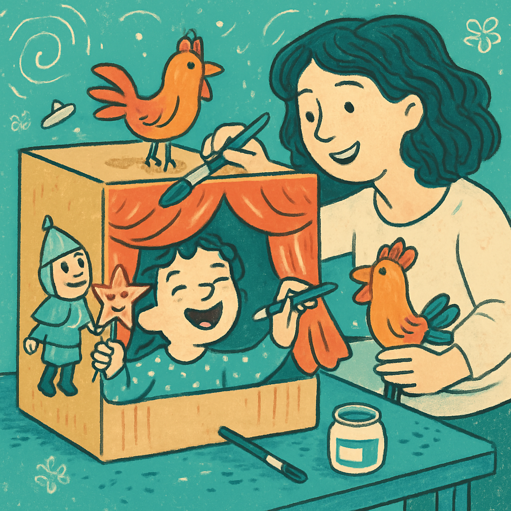 DIY Puppet Theater paint by color