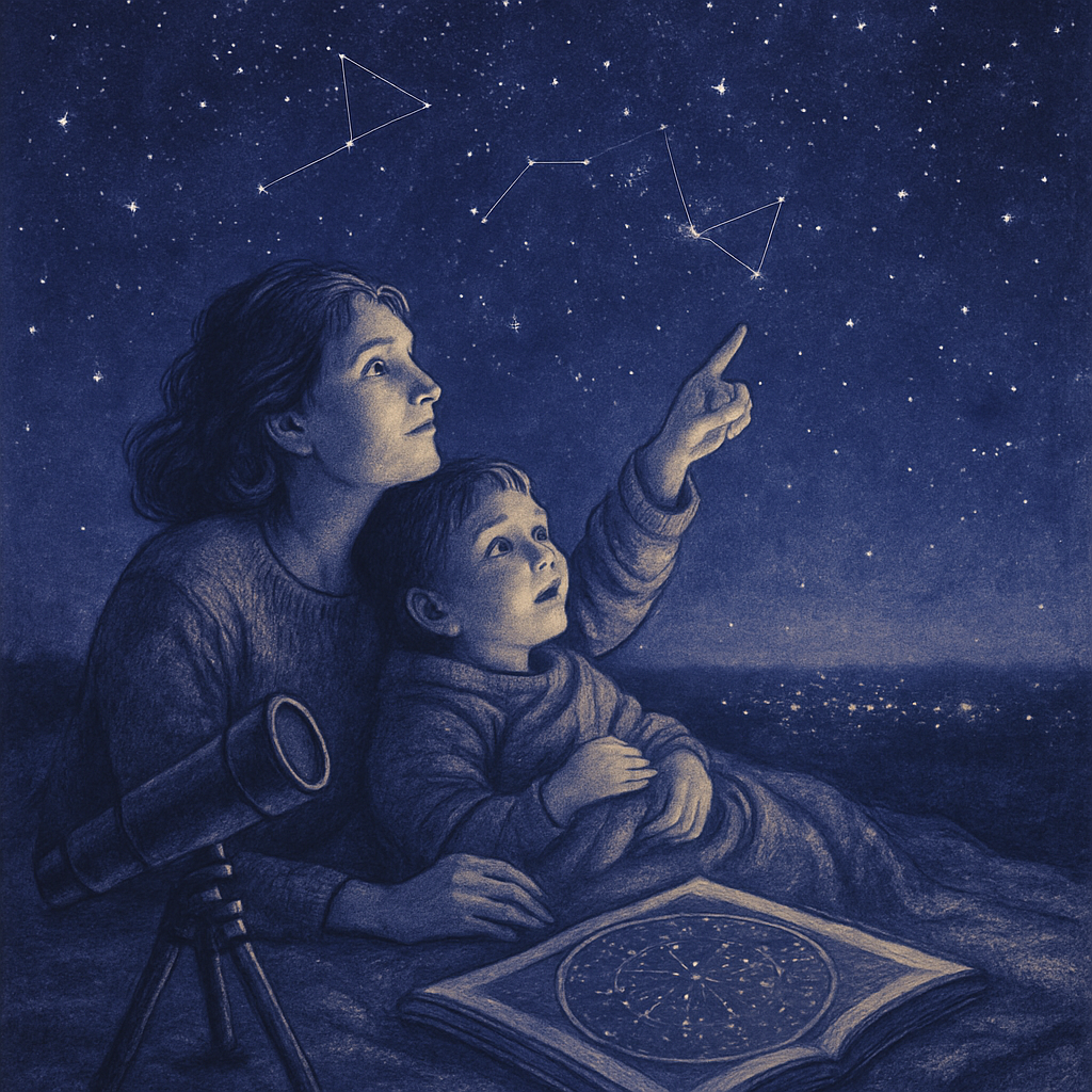 Night Sky Stargazing Blanket Paint by numbers art