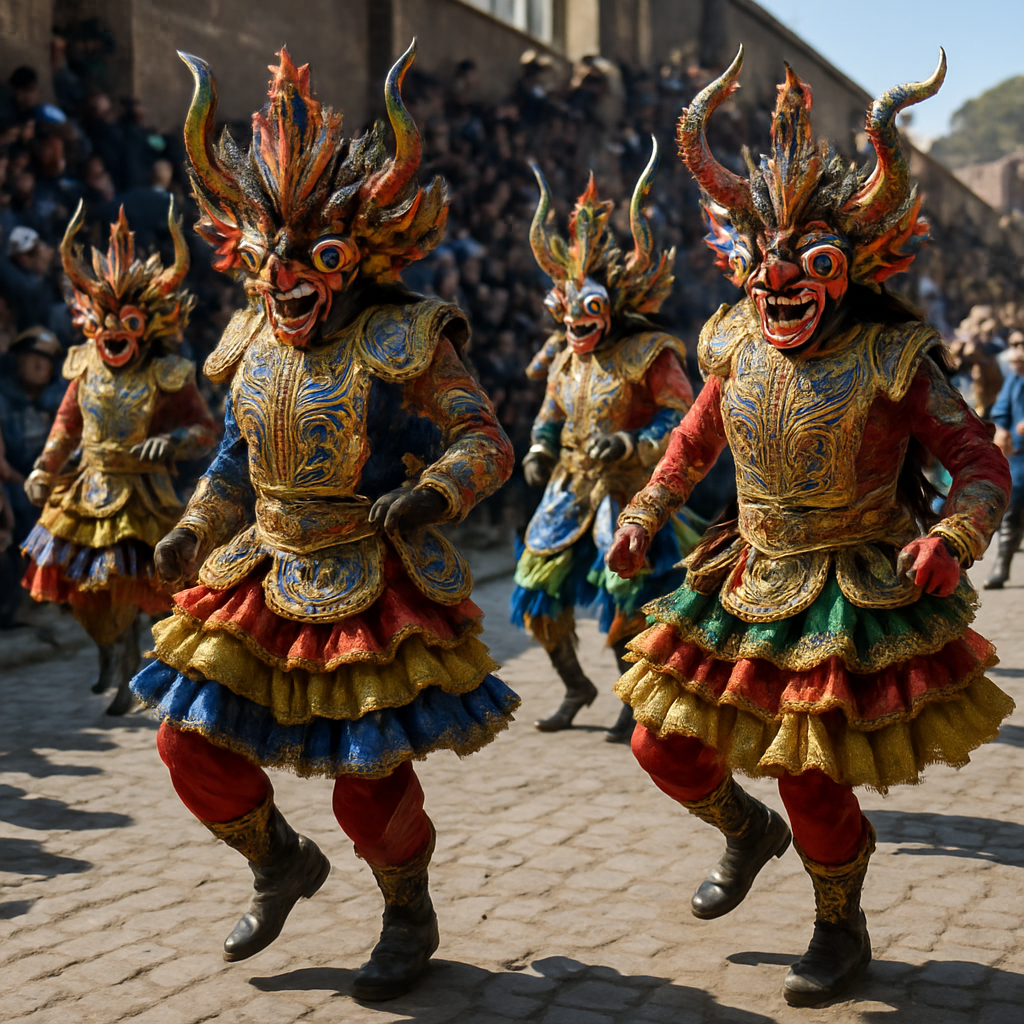 Oruro Carnaval Devil Masquerade Painting by numbers kit