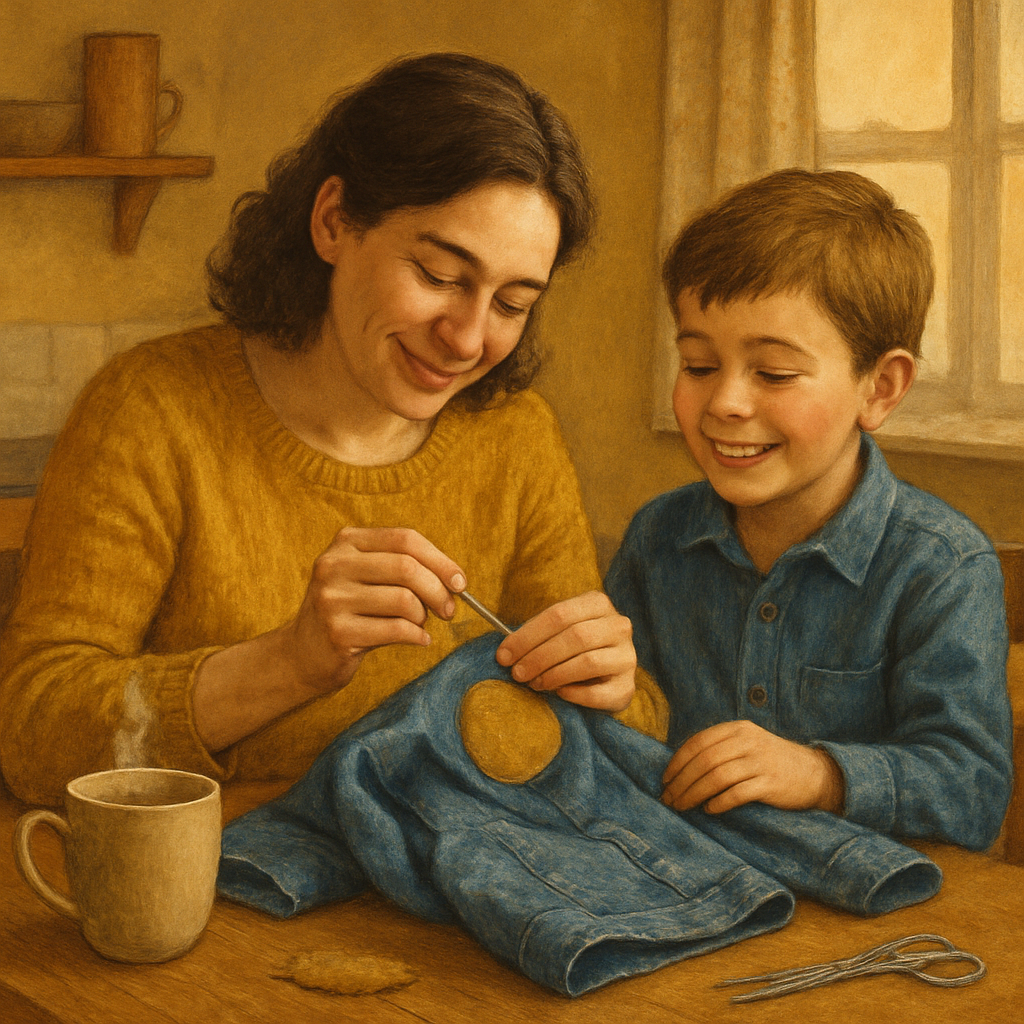 Kitchen Sewing Patch Repair paint by number
