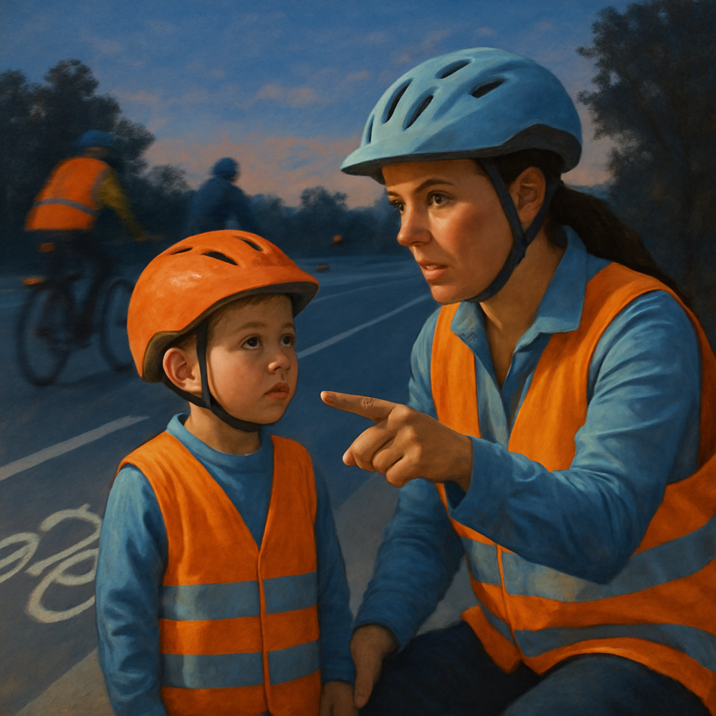Sunset Bike Lane Lesson Paint by numbers art