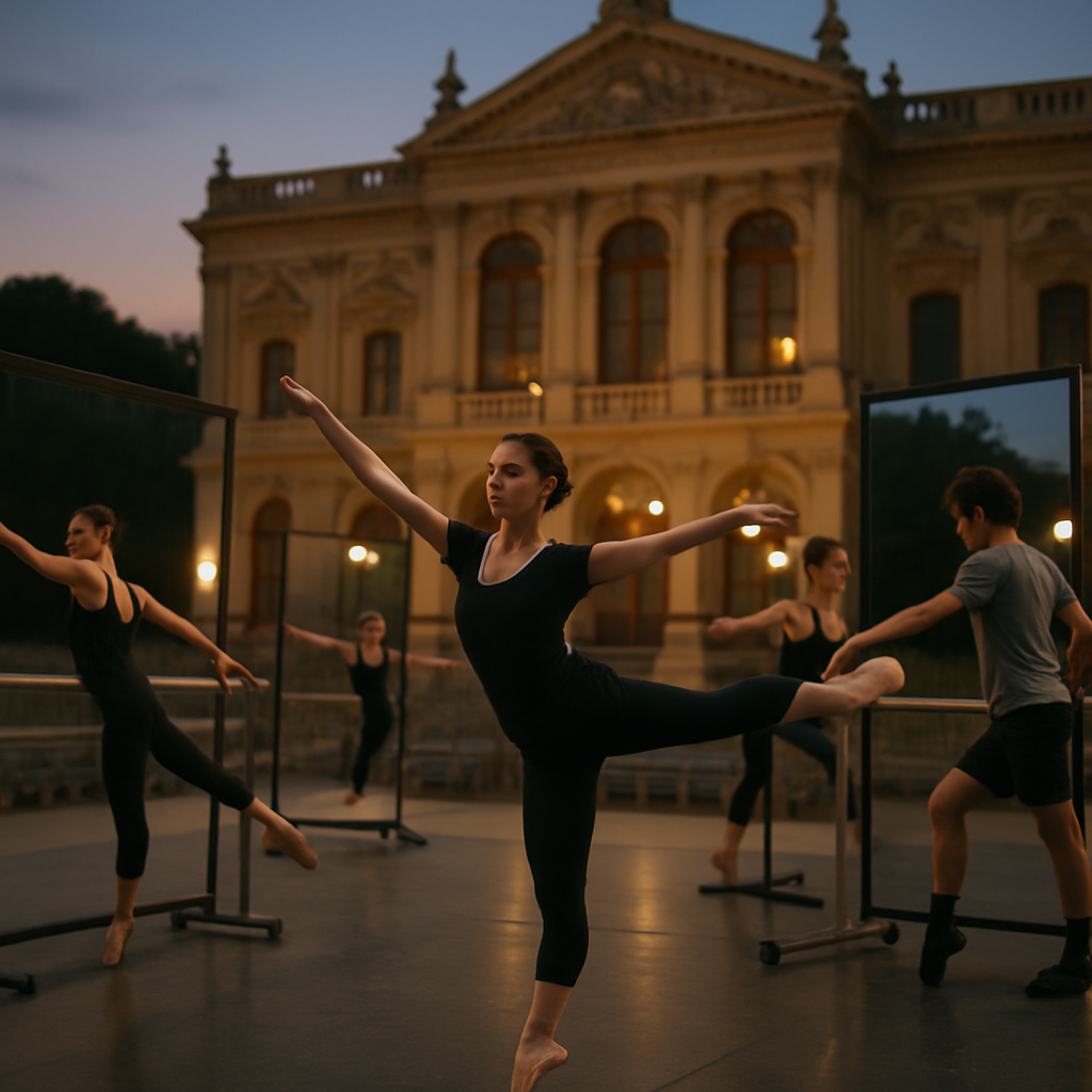 White Nights Outdoor Ballet Rehearsal Number painting