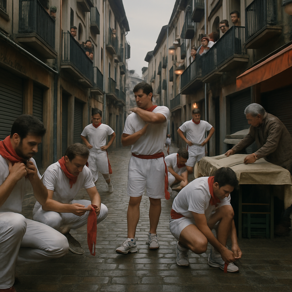 Pamplona Pre-dawn Red Scarf Stretch paint by numbers