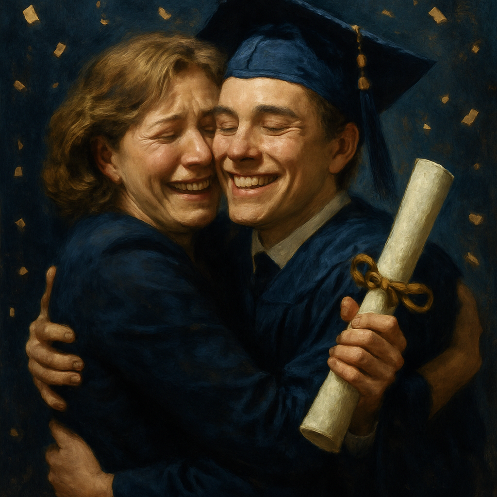 Graduation Day Embrace paint by number