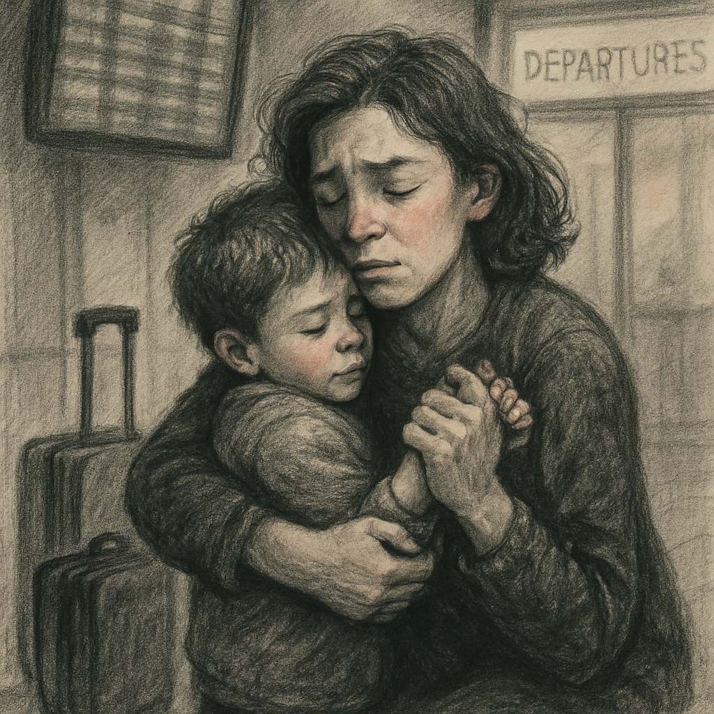 Airport Tearful Goodbye paint by numbers