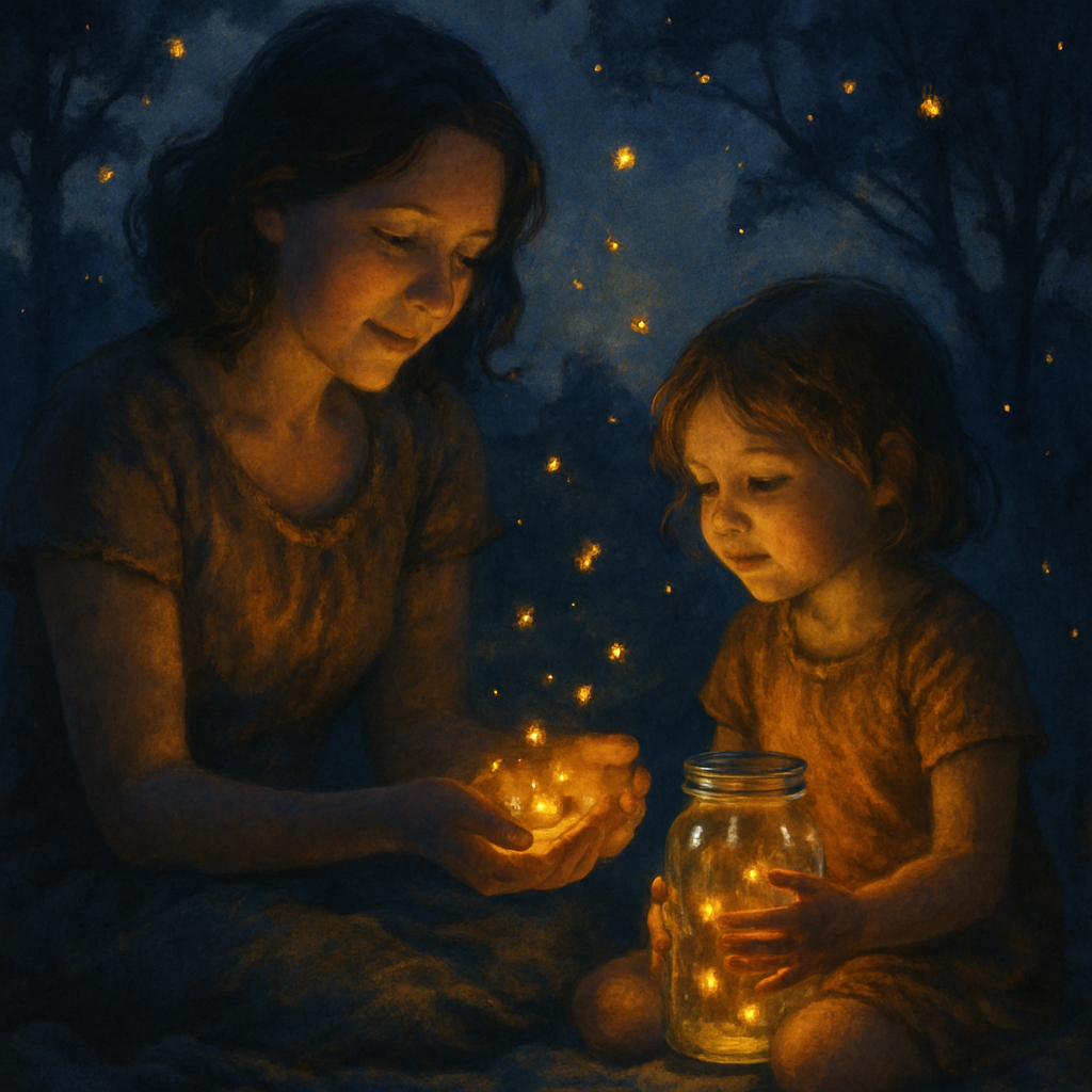 Backyard Firefly Jar Magic paint by number
