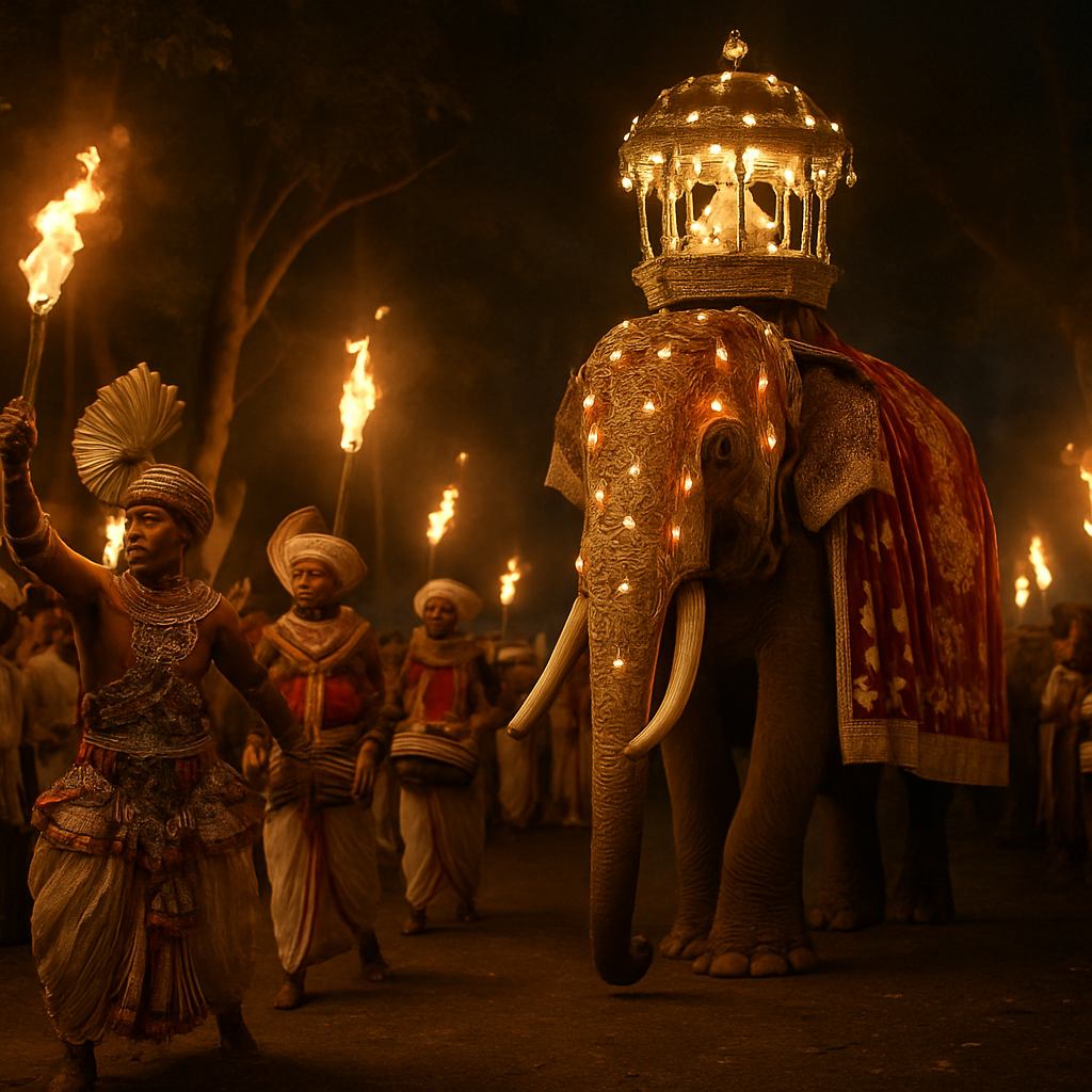 Kandy Perahera Elephant Procession Paint by numbers art