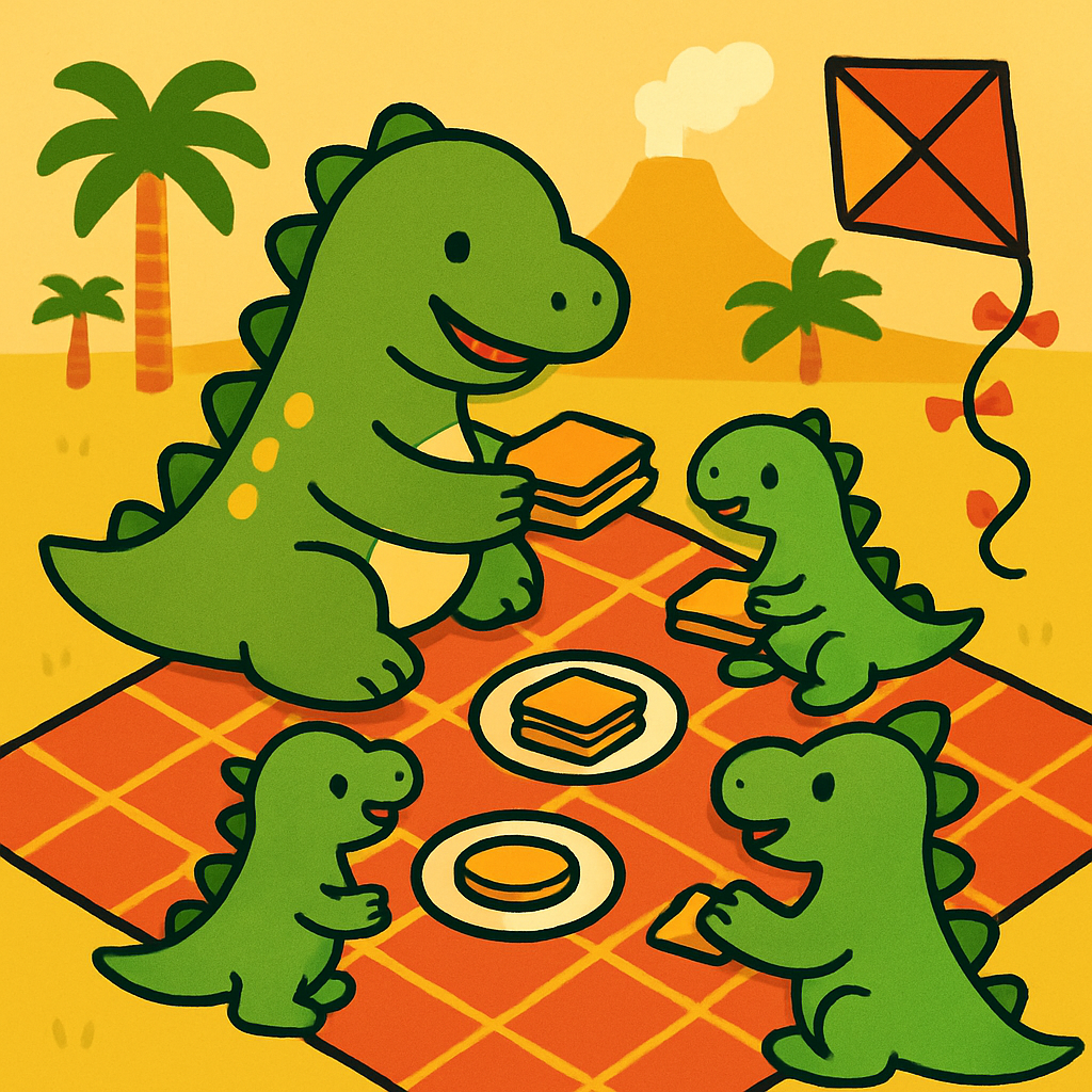 Dino Park Picnic Numbered painting kits
