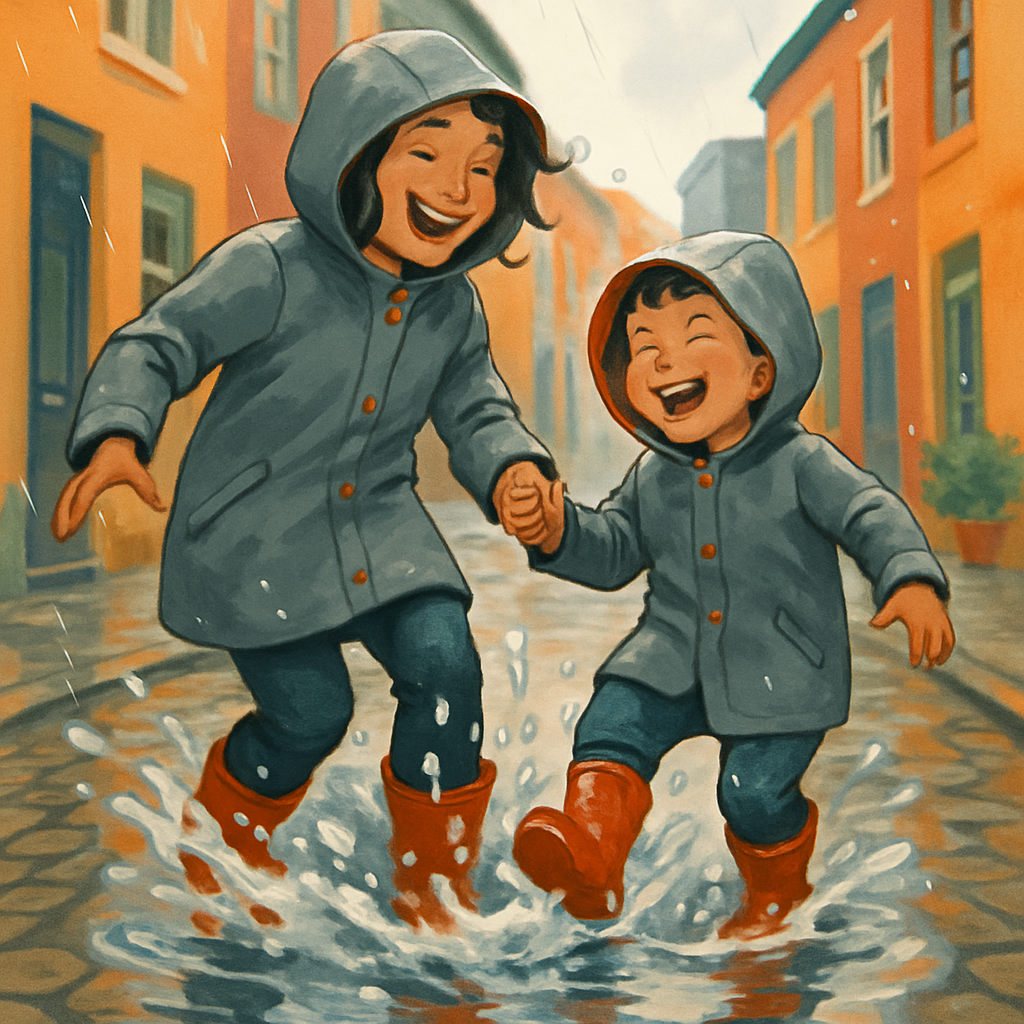 Puddle Jumping Laughter paint by numbers