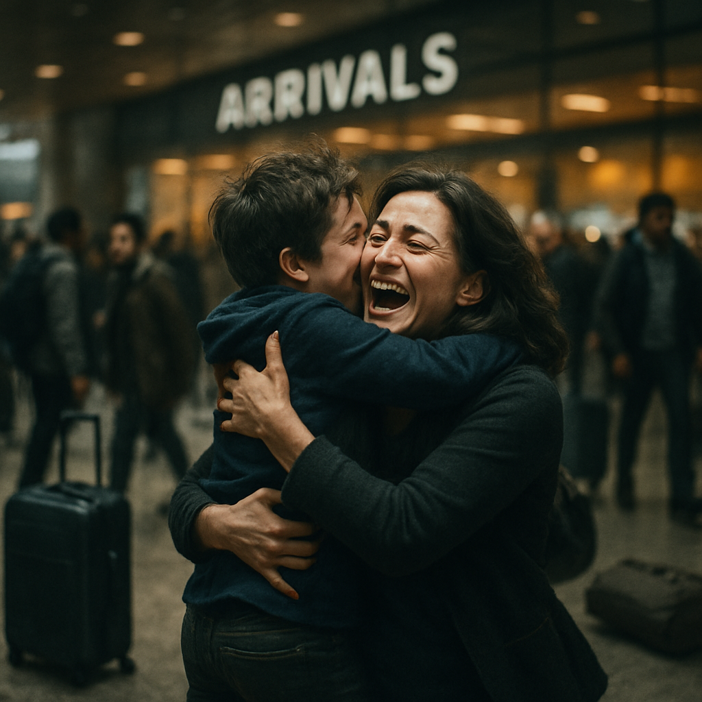 Airport Reunion Embrace painting number kit