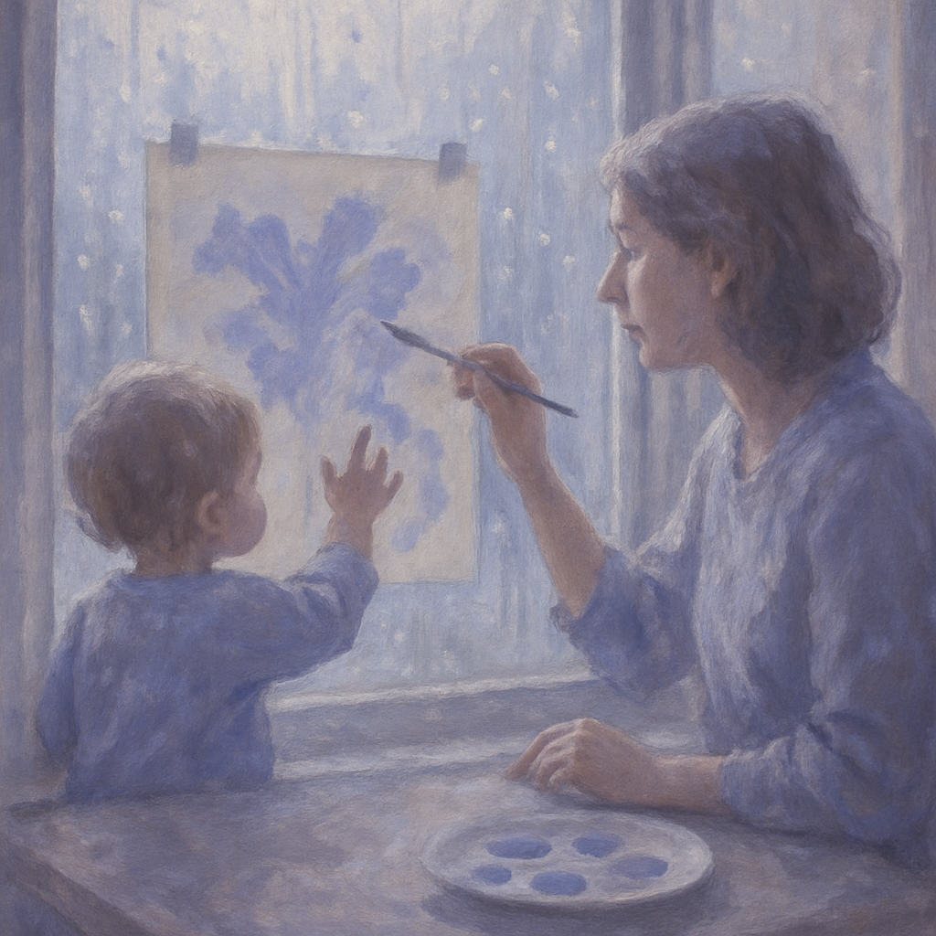 Window Rain Painting DIY paint by numbers