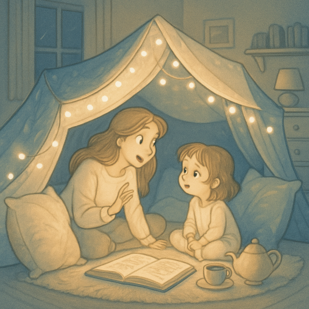 Bedtime Pillow Fort painting number kit