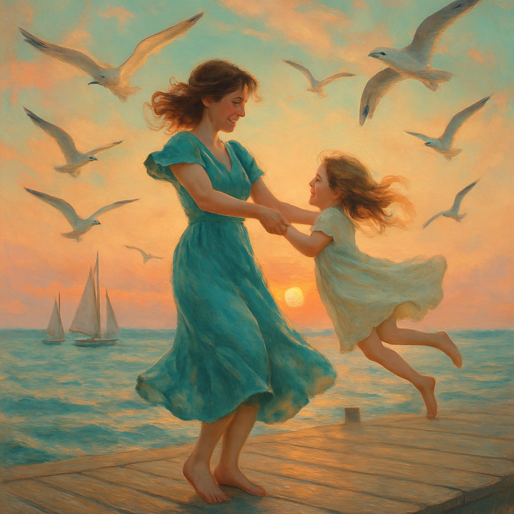 Sunset Dance On Pier DIY paint by numbers