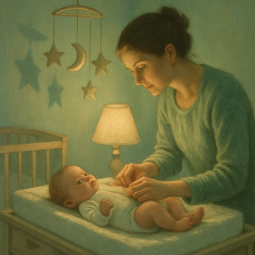 Midnight Diaper Change Glow Paint by numbers kits