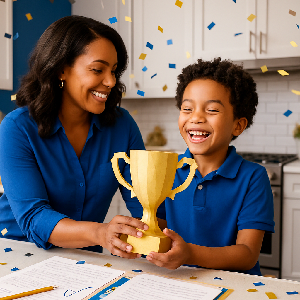 Homework Trophy Celebration Painting by numbers kit