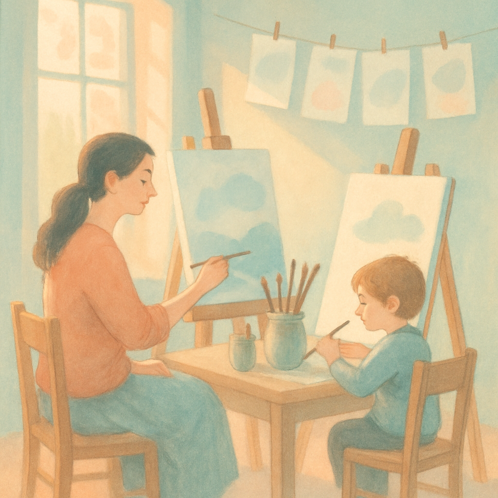 Quiet Painting Morning Painting by numbers kit