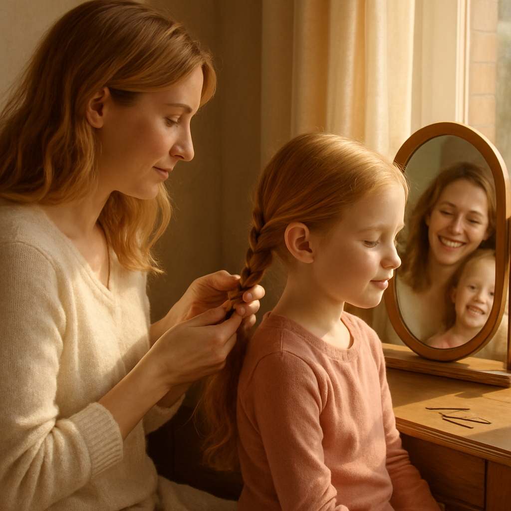 Sunlit Hairbraid Moment Number painting