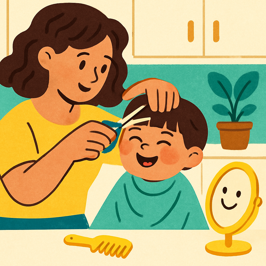 Playful Haircut Salon paint by color