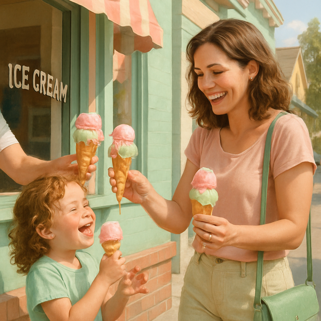 Afternoon Ice Cream Treat paint by color