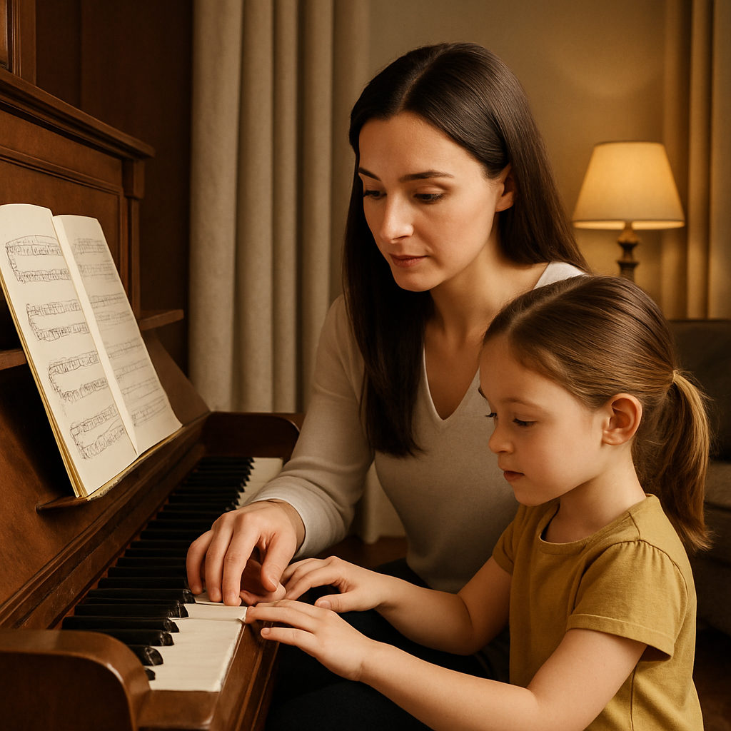 Evening Piano Lesson Painting by numbers kit