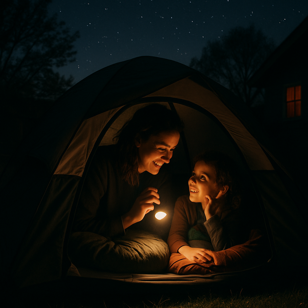 Backyard Tent Campout Paint by numbers art