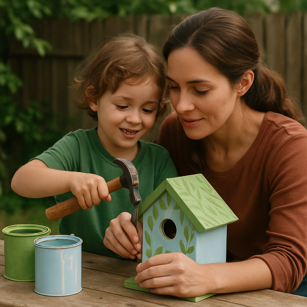 Backyard Birdhouse Build DIY paint by numbers