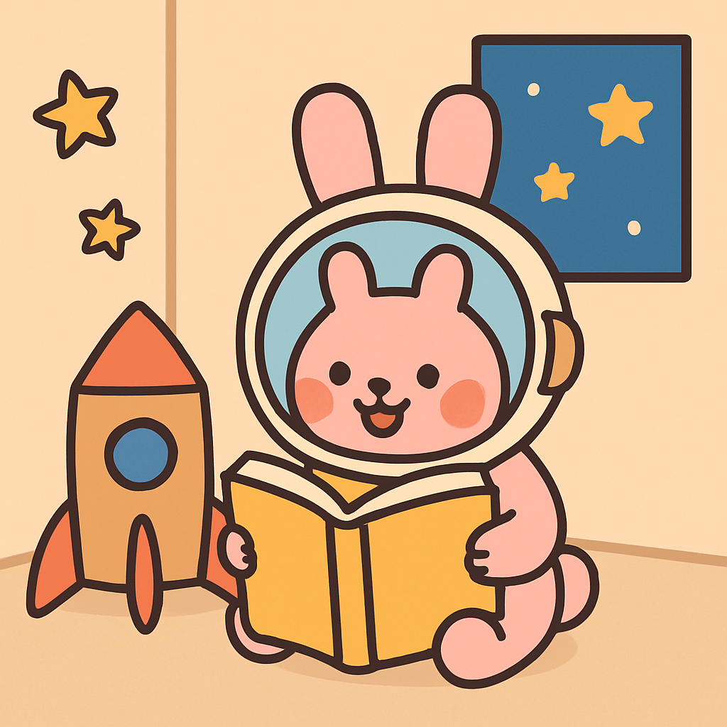 Rocket Rabbit Reading Club Paint by numbers art