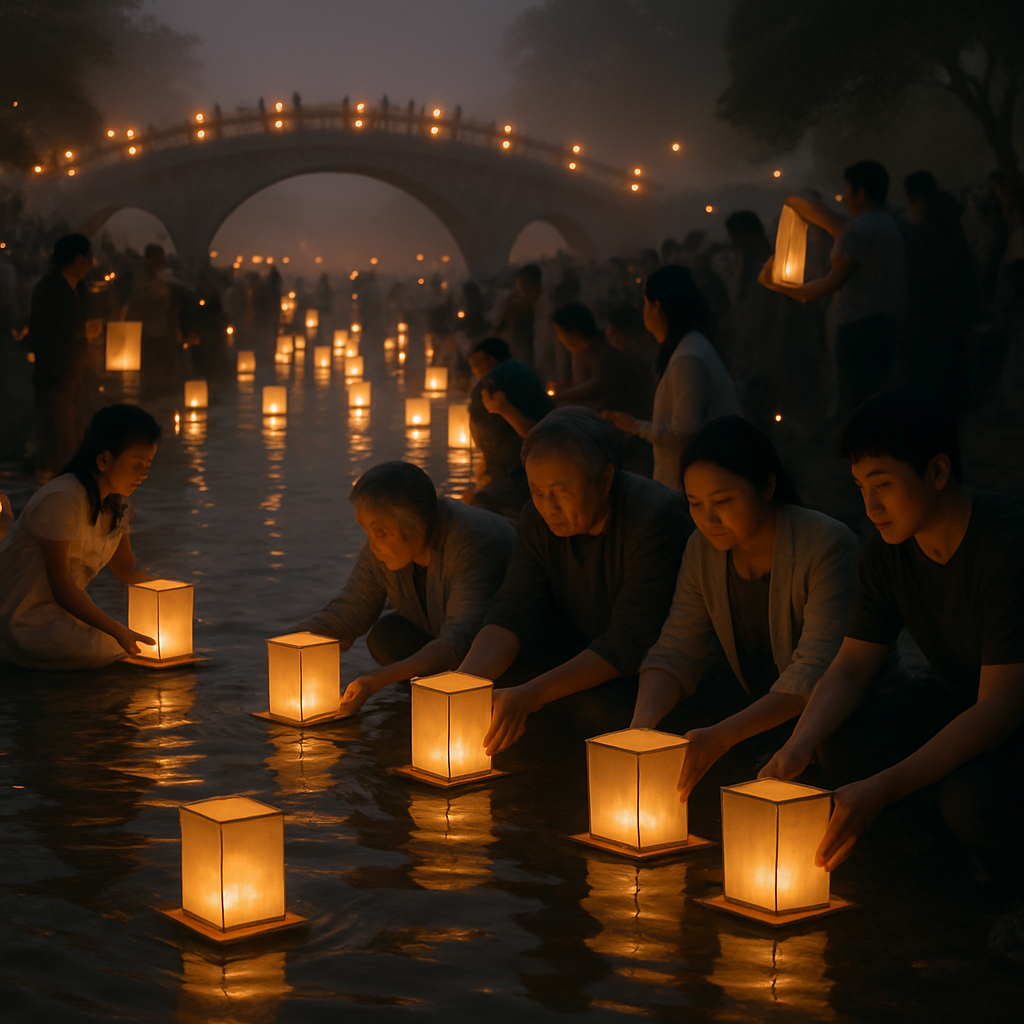 Yuanxiao Lantern River Festival DIY paint by numbers