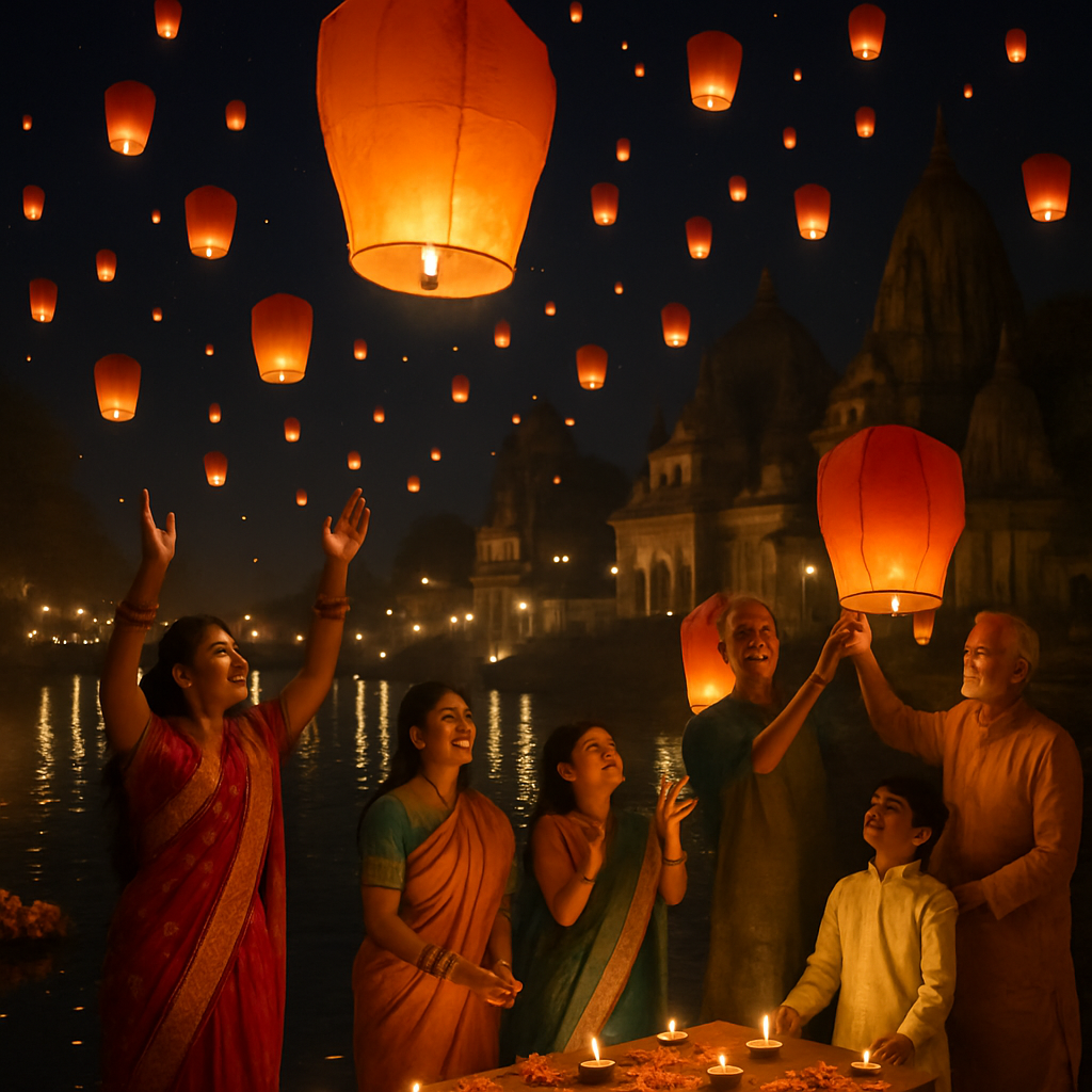 Diwali Festival Lantern Release Numbered painting kits