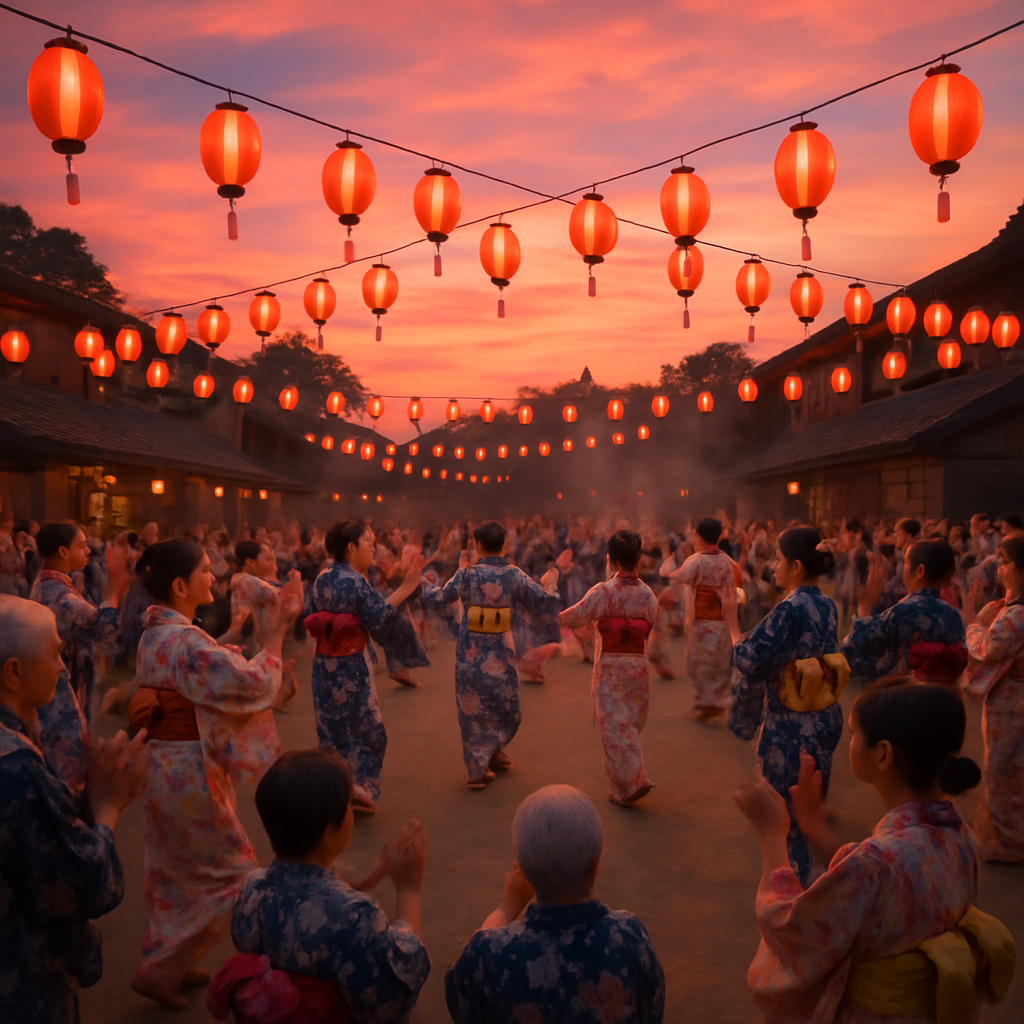 Obon Festival Dance Circle In Japan Paint by numbers kits