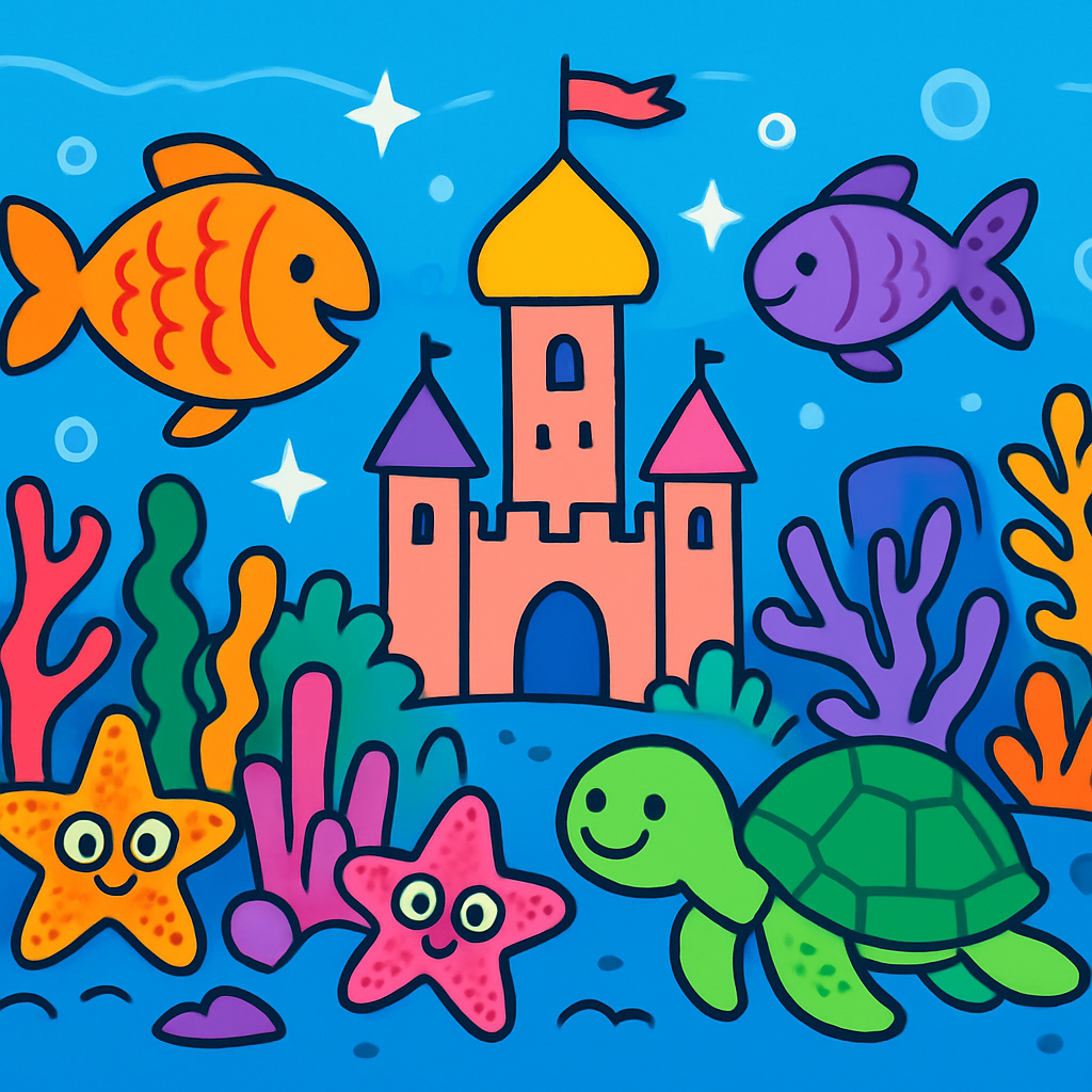 Magical Underwater Coral Kingdom paint by number