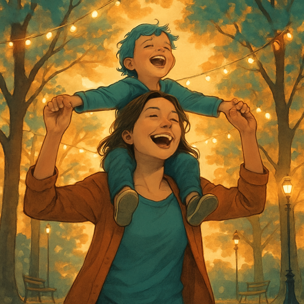 Child On Mother Shoulders paint by numbers