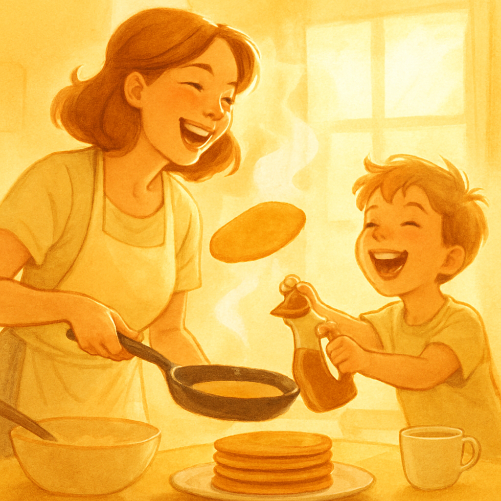 Pancake Flipping Morning painting number kit
