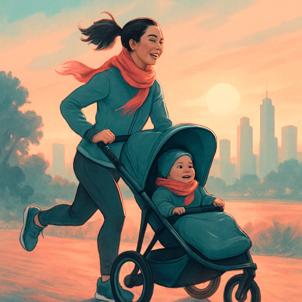 Dawn Jog Together Number painting