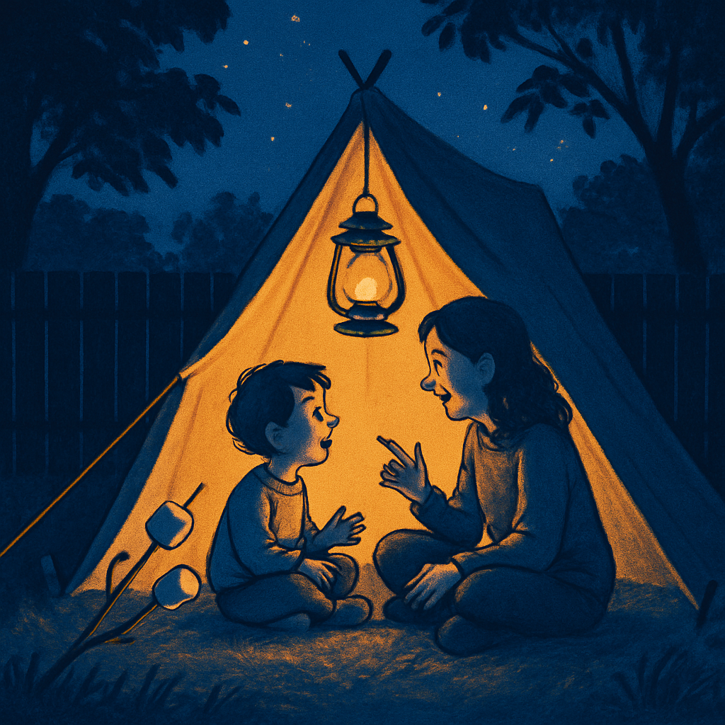 Backyard Camping Adventure Number painting