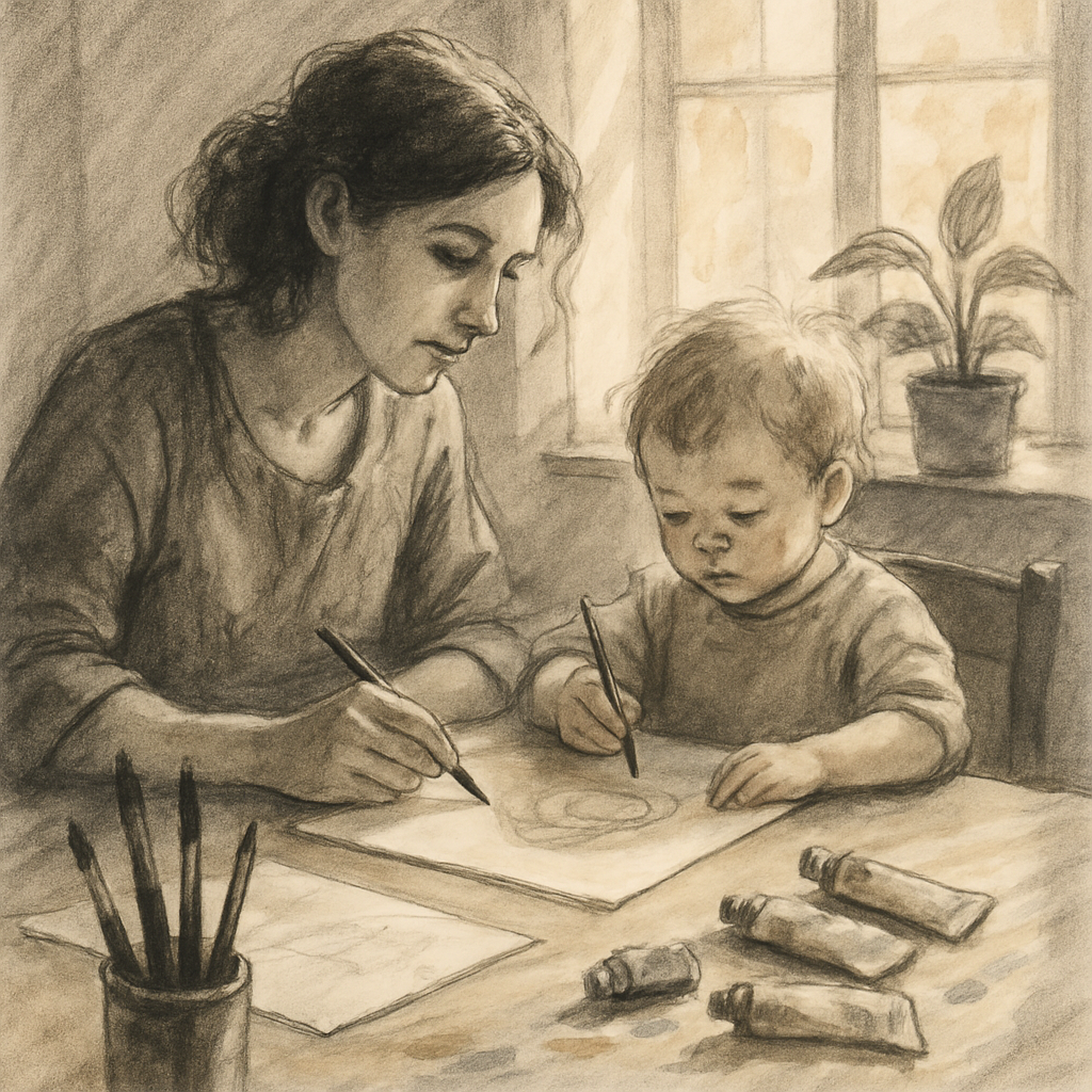 Morning Sketching Class paint by numbers