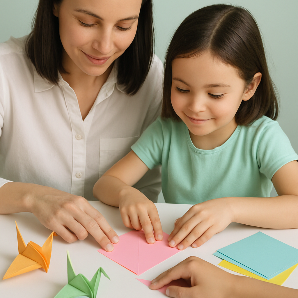 Origami Bonding Session paint by color