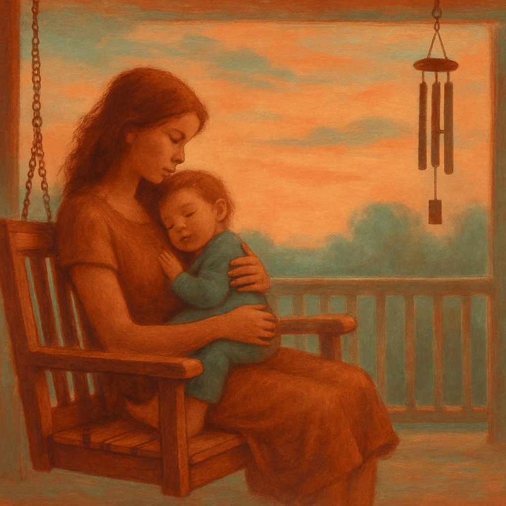 Sunset Porch Swing paint by number