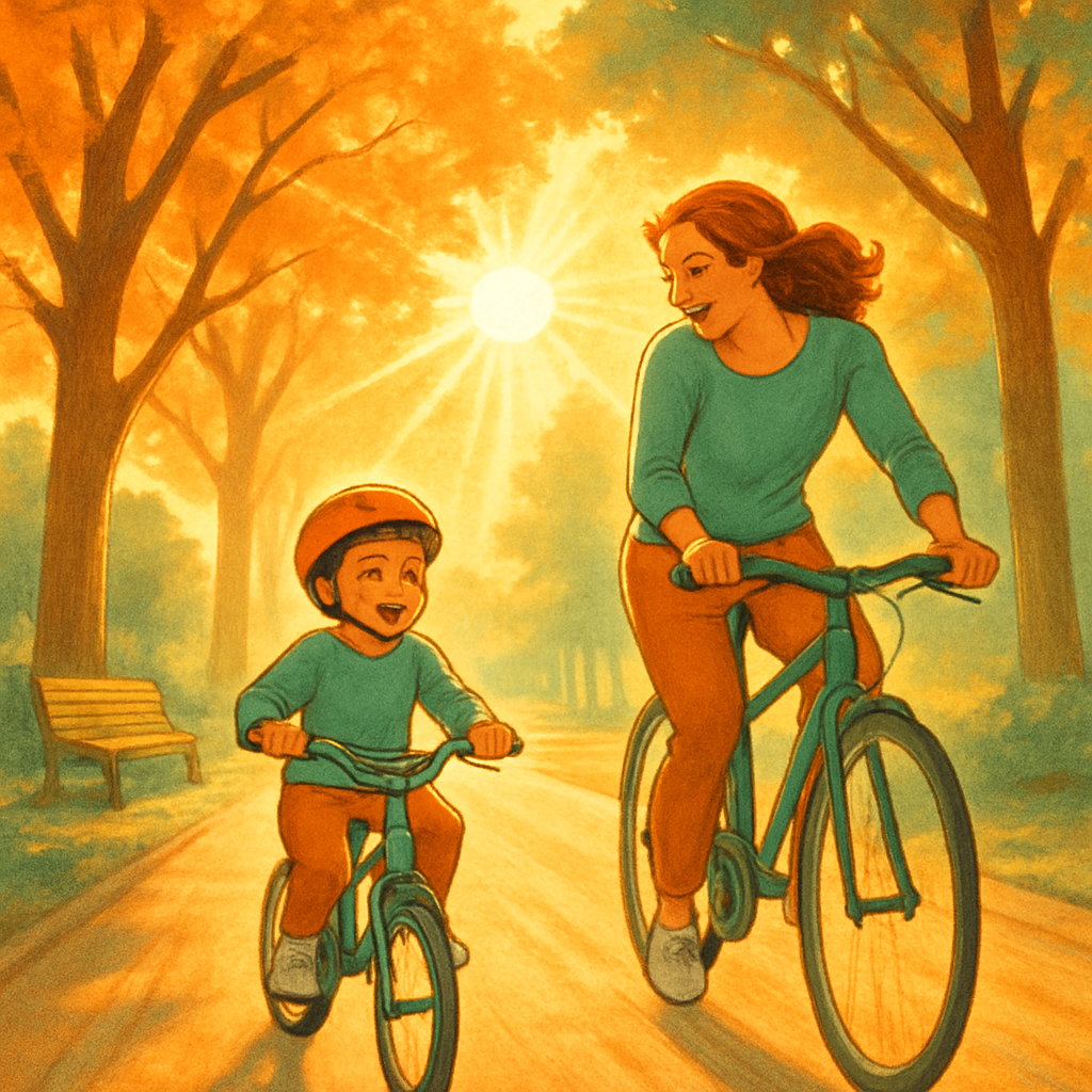 Sunrise Bike Ride Paint by numbers kits