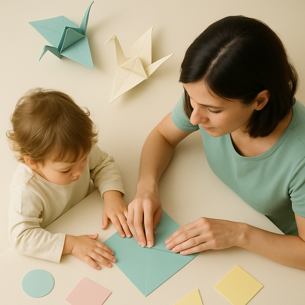 Folding Origami Together painting number kit