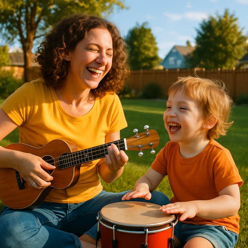 Backyard Music Circle Paint by numbers art