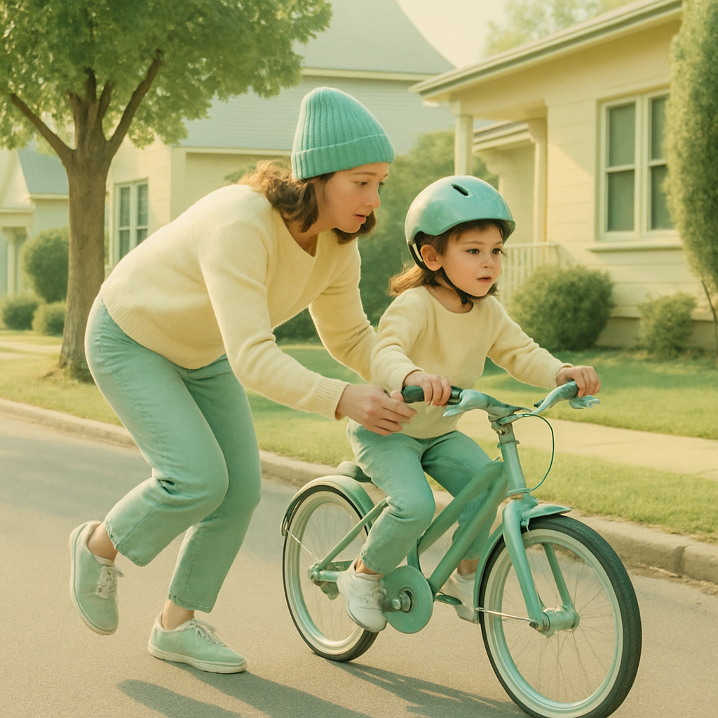 Bicycle Balance Lesson Number painting