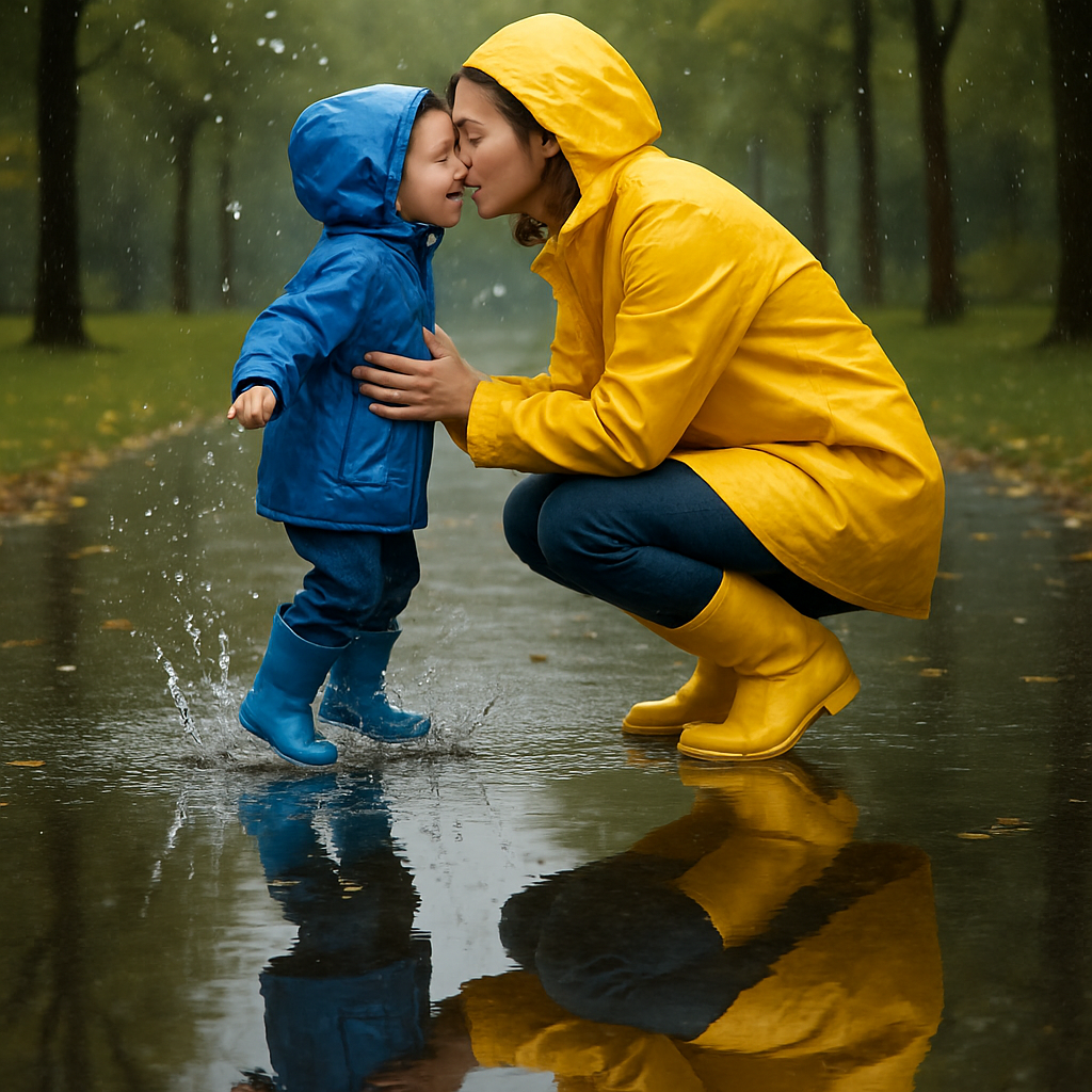 Puddle Reflection Kiss painting number kit