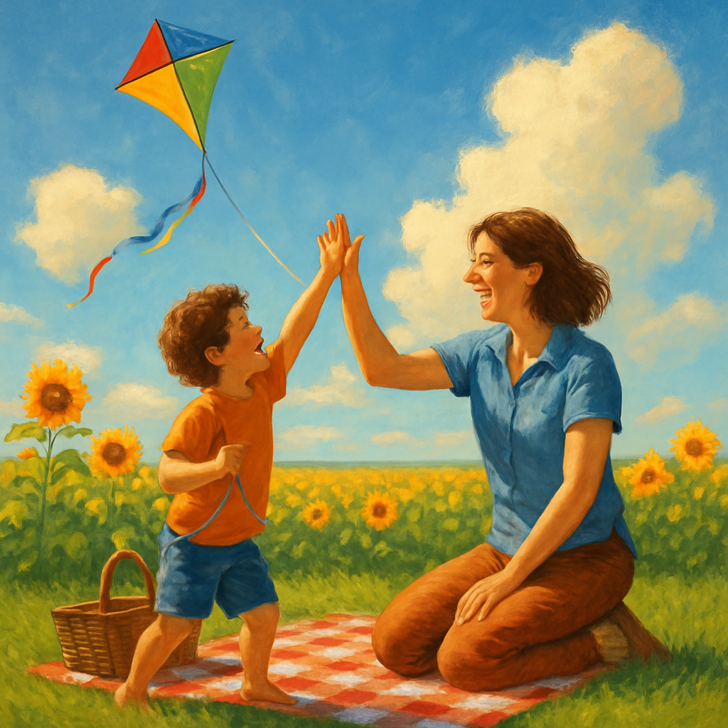 Hilltop Kite Celebration Paint by numbers art