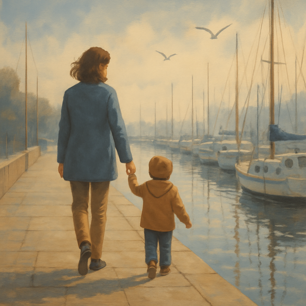 Harbor Walk Hand In Hand Numbered painting kits