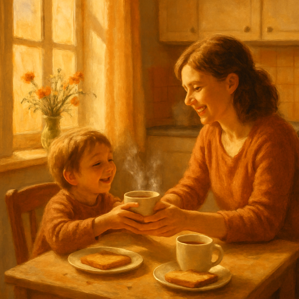 Sunrise Breakfast With Mom Painting by numbers kit