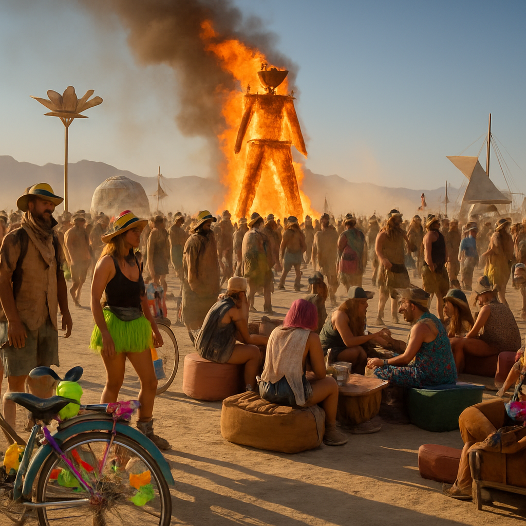 Burning Man Festival Desert Scene DIY paint by numbers