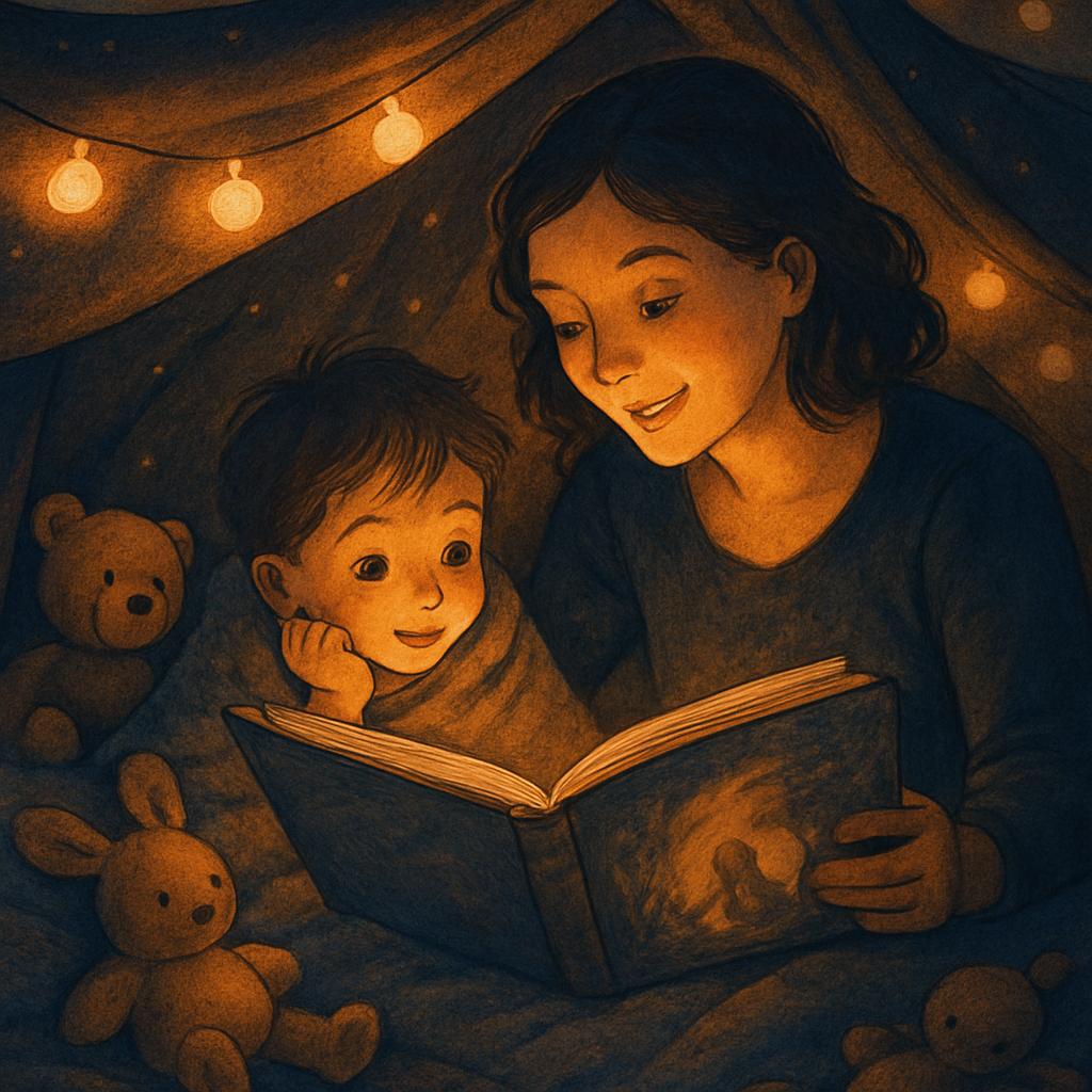 Bedtime Story Under Fairy Lights Paint by numbers kits