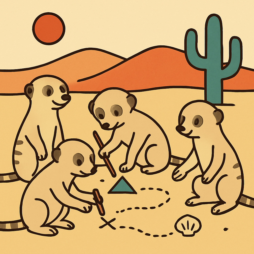 Map-Making Meerkat Explorers Painting by numbers kit