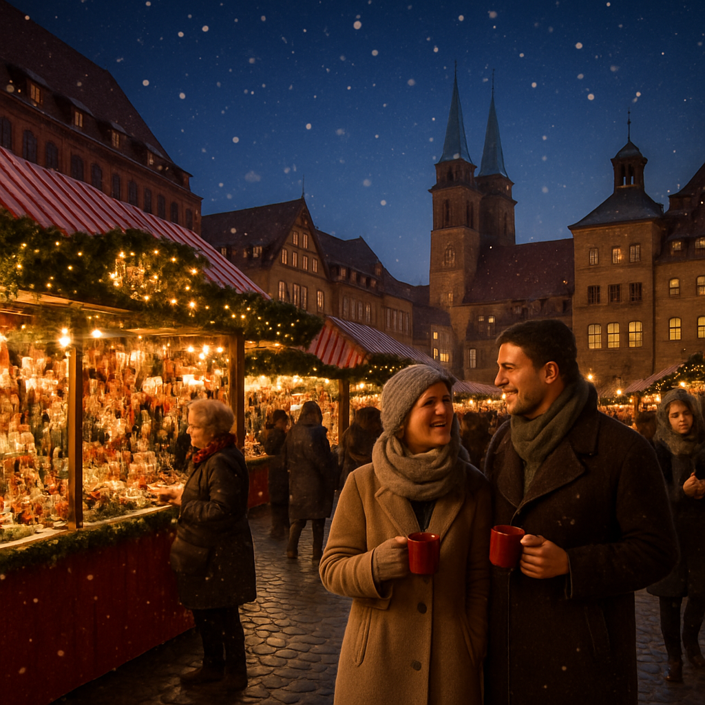Christmas Market In Nuremberg Paint by numbers art